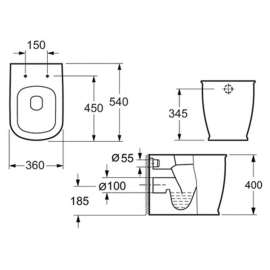 Унитаз приставной BelBagno Prado BB10150CB с микролифтом 