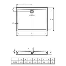 Душевой поддон Riho 254 (120x90 см) DA6300500000000