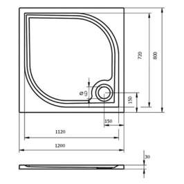 Душевой поддон Riho Kolping DB 33 (120x80 см) DB3300500000000