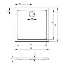 Душевой поддон Riho Zurich 270 (90x80 см) DA7000500000000