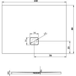 Душевой поддон Riho Basel 408 140x80 см DC180050000000S