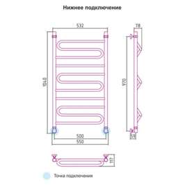 Полотенцесушитель водяной Сунержа Элегия 100x50 00-0205-1050