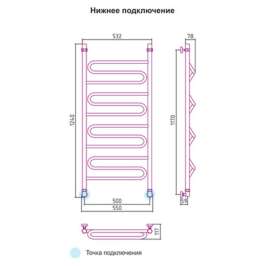 Полотенцесушитель водяной Сунержа Элегия 120x50 00-0205-1250