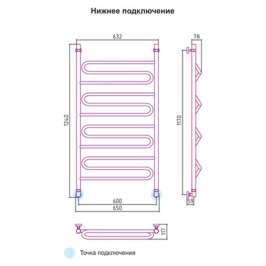 Полотенцесушитель водяной Сунержа Элегия 120x60 00-0205-1260