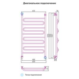 Полотенцесушитель водяной Сунержа Элегия 120x60 00-0205-1260