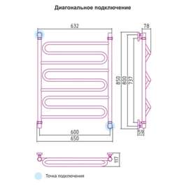 Полотенцесушитель водяной Сунержа Элегия 80x60 00-0205-8060