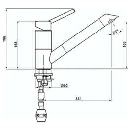 Смеситель Reginox Goya K705K Croma 