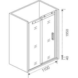 Душевая дверь Good Door Galaxy WTW-110-C-CH