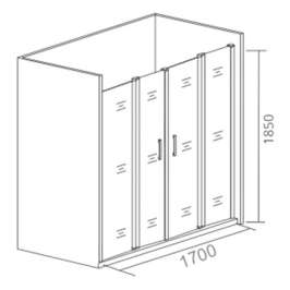 Душевая дверь Good Door Infinity WTW-TD-170-C-CH