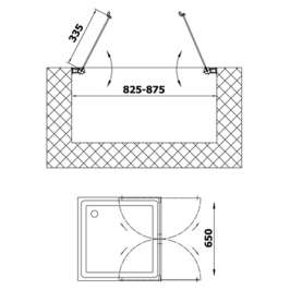 Душевая дверь Vegas Glass E2P 0085 01 01 прозрачное