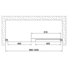 Душевая дверь Vegas Glass ZP 0100 05 05 бронза