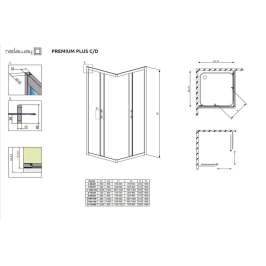 Душевой уголок Radaway Premium Plus D 80x100x190 коричневое 30434-01-08N