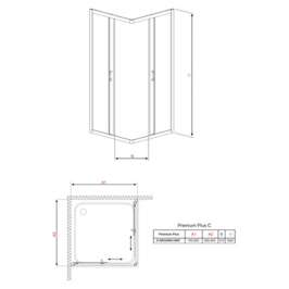 Душевой уголок Radaway Premium Plus D 80x90x190 прозрачное 30437-01-01N