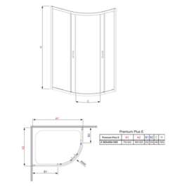 Душевой уголок Radaway Premium Plus E 90x80x190 фабрик 30492-01-06N