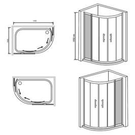 Душевой уголок RGW Hotel HO-61 130x100 см