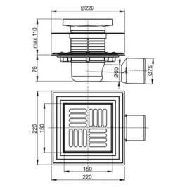 Душевой трап AlcaPlast APV3444