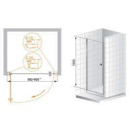 Душевая дверь Cezares ELENA-B-1-80-C-Cr