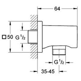 Шланговое подключение Grohe Rainshower 27076000