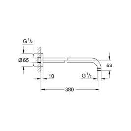 Кронштейн для верхнего душа Grohe Rainshower 28361000 модерн с выносом