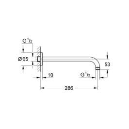 Кронштейн для верхнего душа Grohe Rainshower 28576000 модерн