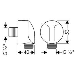 Шланговое подключение Hansgrohe Fixfit 27454000