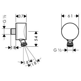 Шланговое подключение Hansgrohe Fixfit S 27506000