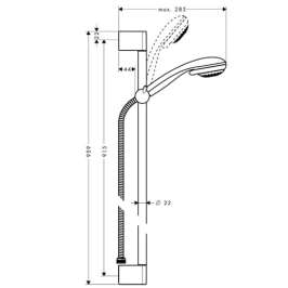 Душевой гарнитур Hansgrohe Crometta 85 Multi 27766000 Unica Crometta