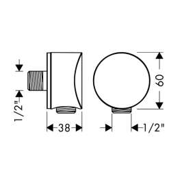 Шланговое подключение Hansgrohe Fixfit 27453000