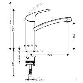 Смеситель Hansgrohe Focus E2 31806000