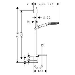 Душевой гарнитур Hansgrohe Raindance Select E 120 26620000