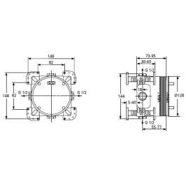 Смеситель Ideal Standard Active A1000NU скрытая часть