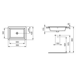 Раковина Ideal Standard Strada K078001 (60 см)