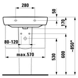 Раковина Laufen Pro 8.1895.3.000.104.1