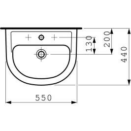 Раковина Laufen Pro 8.1095.1.000.104.1