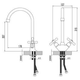 Смеситель Lemark Standart LM2105C