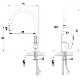 Смеситель Lemark plus Strike LM1105C