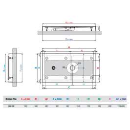 Душевой поддон Novellini Olympic Plus (140x100 см) Gray