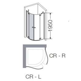 Душевой уголок Provex Combi 6005-CR-05-GL R (100 см)