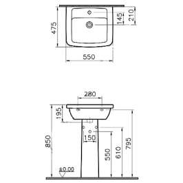 Раковина VitrA Form 300 9602B003-7650