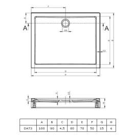 Душевой поддон Riho 272 (100x80 см)