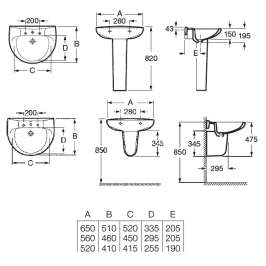 Раковина Roca Victoria 327391000 (65 см)