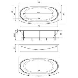 Акриловая ванна Marka One Sirakusa 190x120