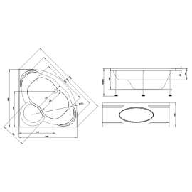 Акриловая ванна Marka One Trapani 140x140