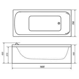Акриловая ванна Triton Стандарт 160x70