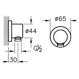 Шланговое подключение VitrA A45223EXP