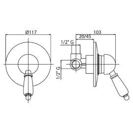 Смеситель Cezares ELITE-DIM-01-Bi