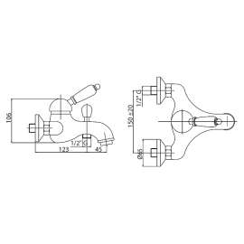 Смеситель Cezares ELITE-VM-03/24-Bi
