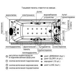 Акриловая ванна Радомир Ларедо 168x78