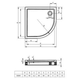 Душевой поддон Riho 281 (90 см)