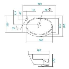 Рукомойник Santek Форум WH110542 L